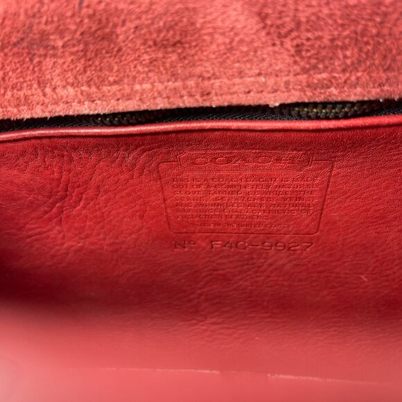 Vintage 9927 Coach Willis Red made in United States Leather Handbag - Picture 8 of 16